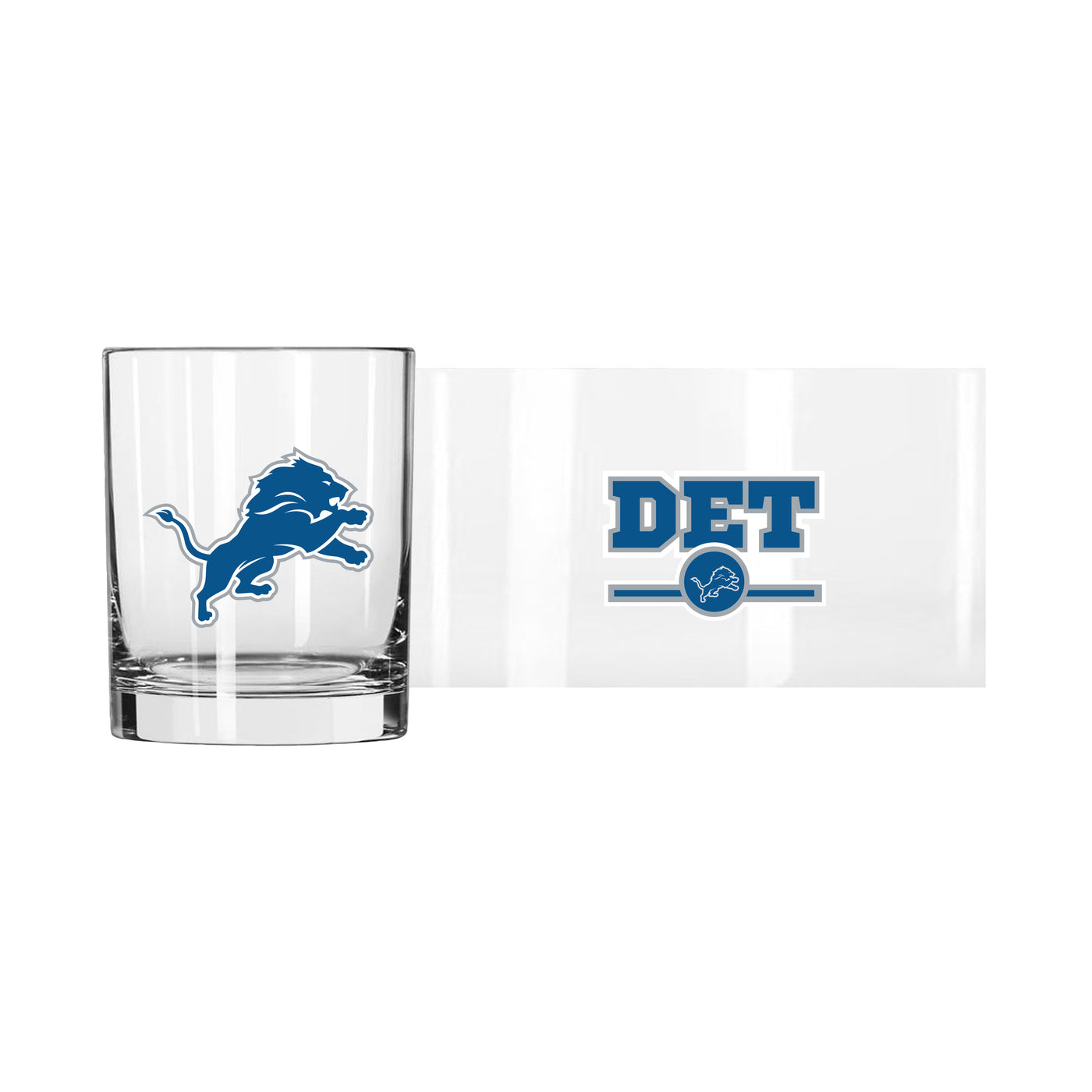 Detroit Lions 14oz Letterman Rocks Glass