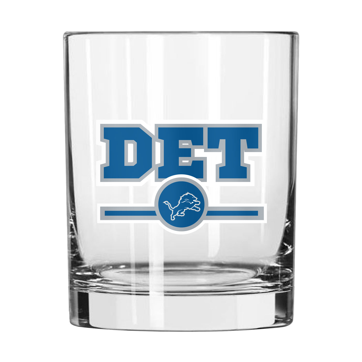 Detroit Lions 14oz Letterman Rocks Glass