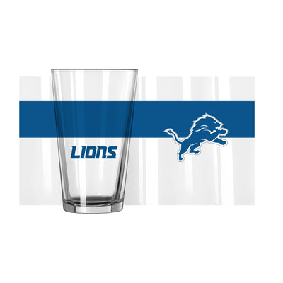 Detroit Lions 16oz Colorblock Pint Glass - Logo Brands