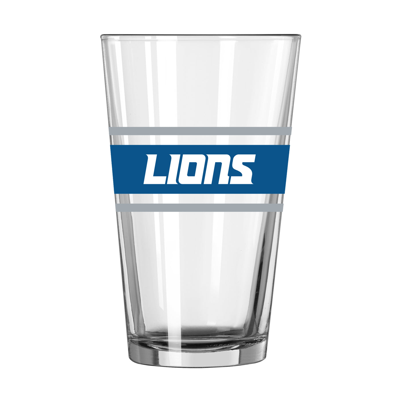 Detroit Lions 16oz Stripe Pint Glass