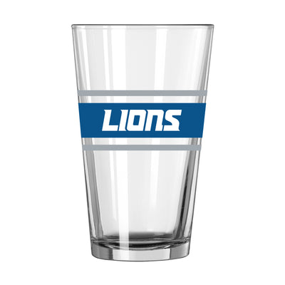 Detroit Lions 16oz Stripe Pint Glass
