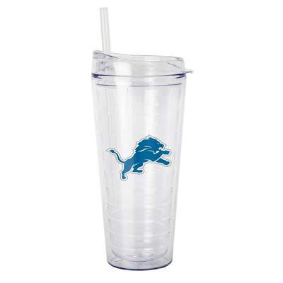 Detroit Lions 22oz Flipside Dbl Wall Clear Tumbler