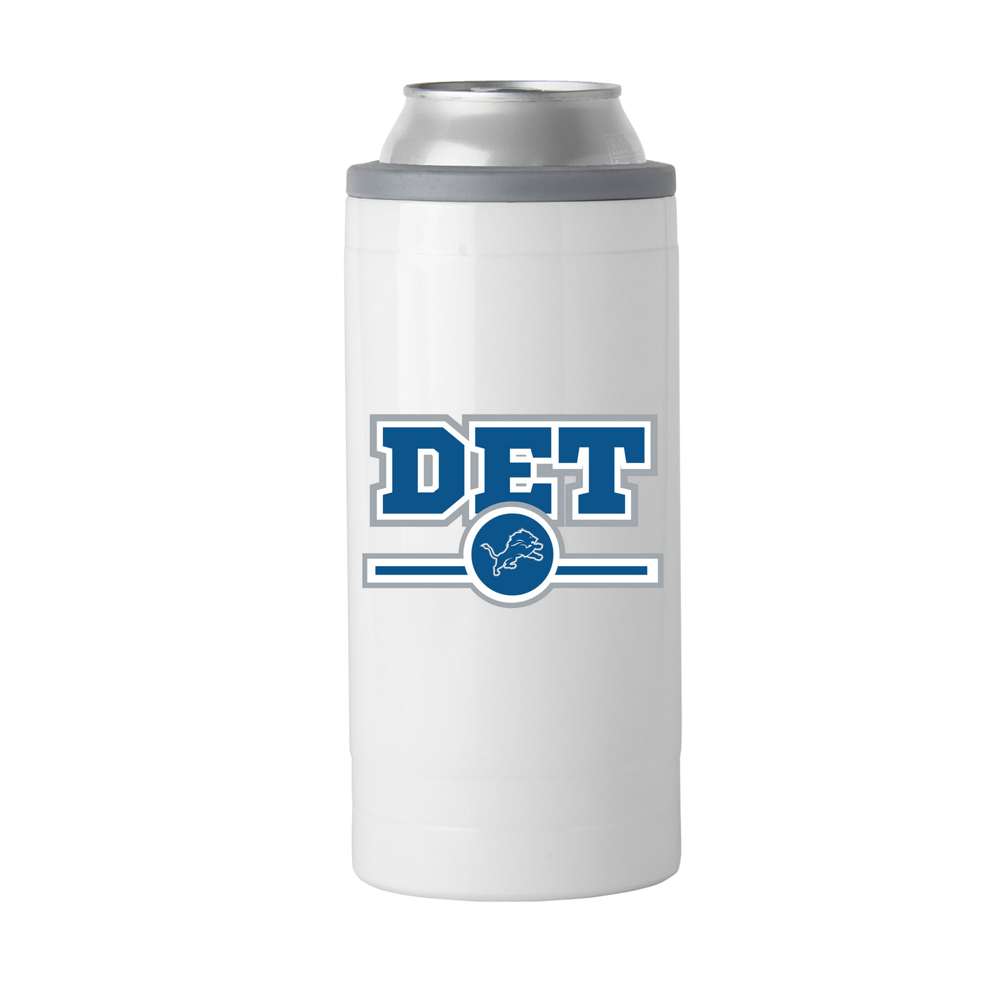 Detroit Lions Letterman 12 oz Slim Can Coolie