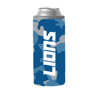 Detroit Lions Camo Swagger 12oz Slim Can Coolie