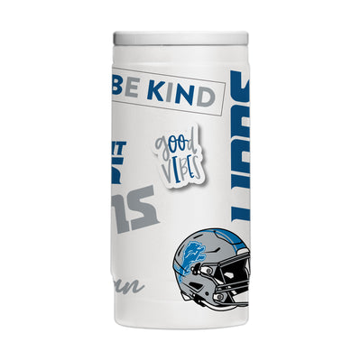 Detroit Lions 12oz Native Powdercoat SlimCan Coolie