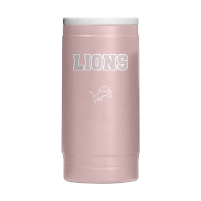 Detroit Lions  Stencil Powder Coat Slim Can Coolie