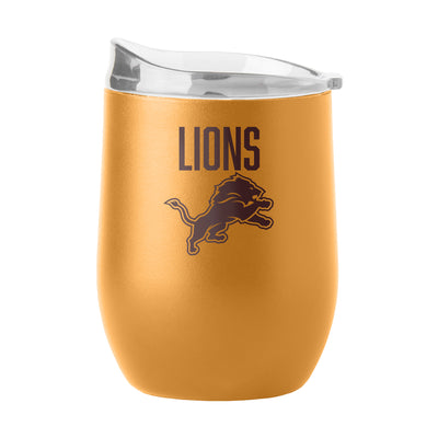 Detroit Lions 16oz Huddle Powder Coat Curved Beverage - Logo Brands