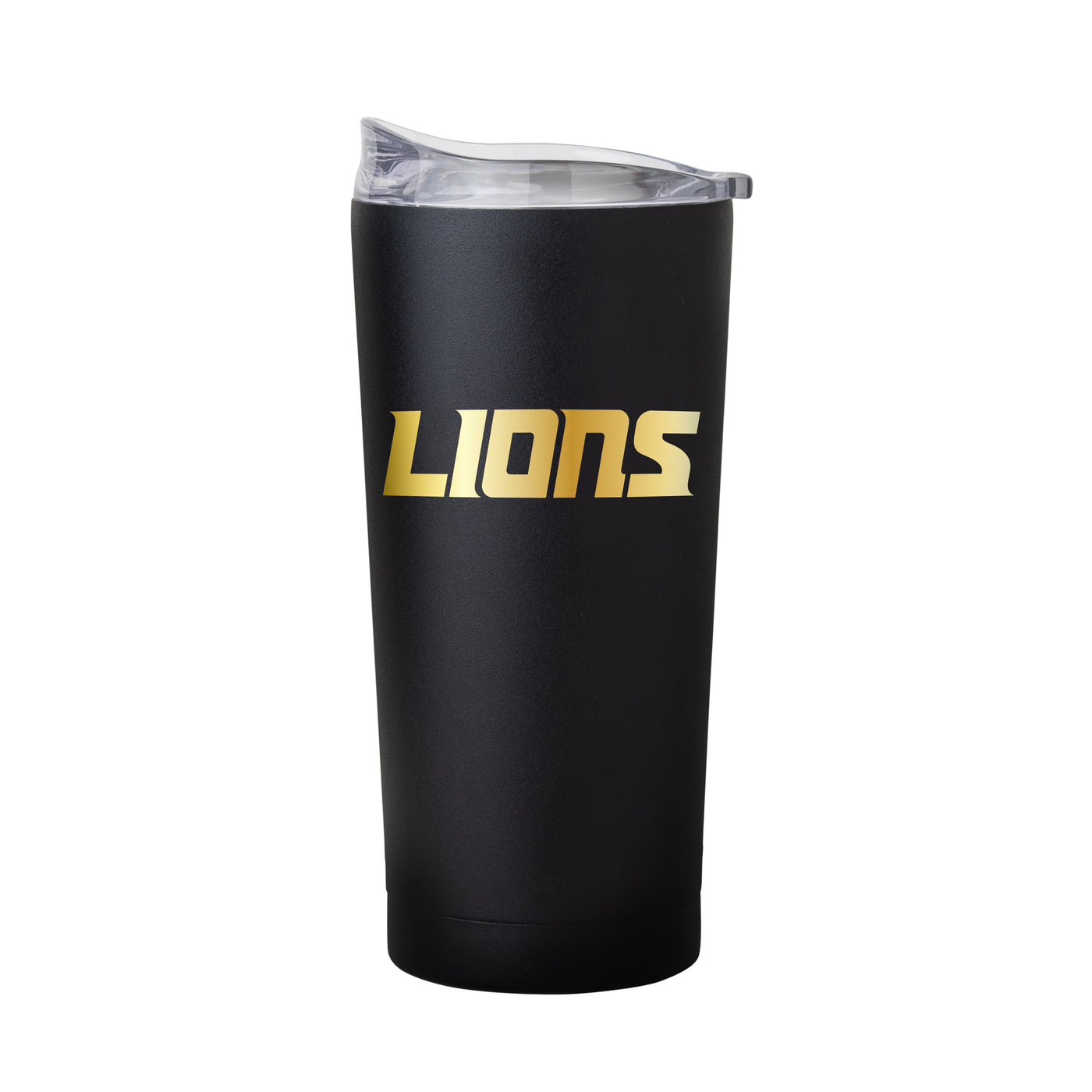 Detroit Lions Black 20oz Foil Powder Coat Tumbler