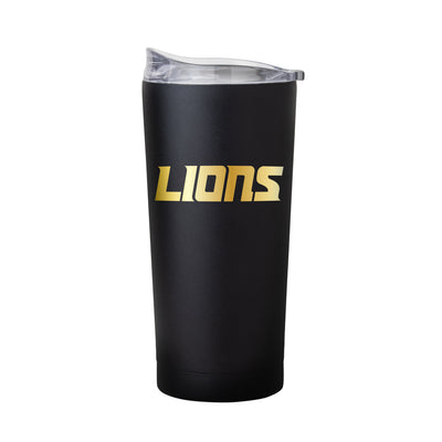 Detroit Lions Black 20oz Foil Powder Coat Tumbler