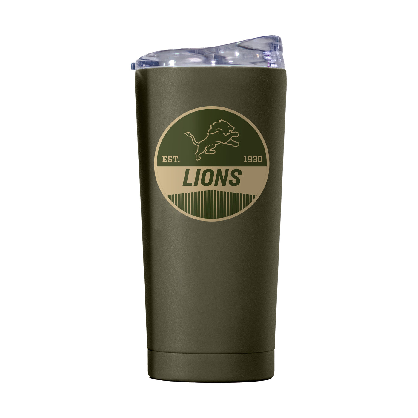 Detroit Lions 20oz Badge Powder Coat Tumbler