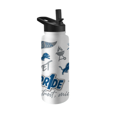 Detroit Lions 34oz Native Quencher Bottle