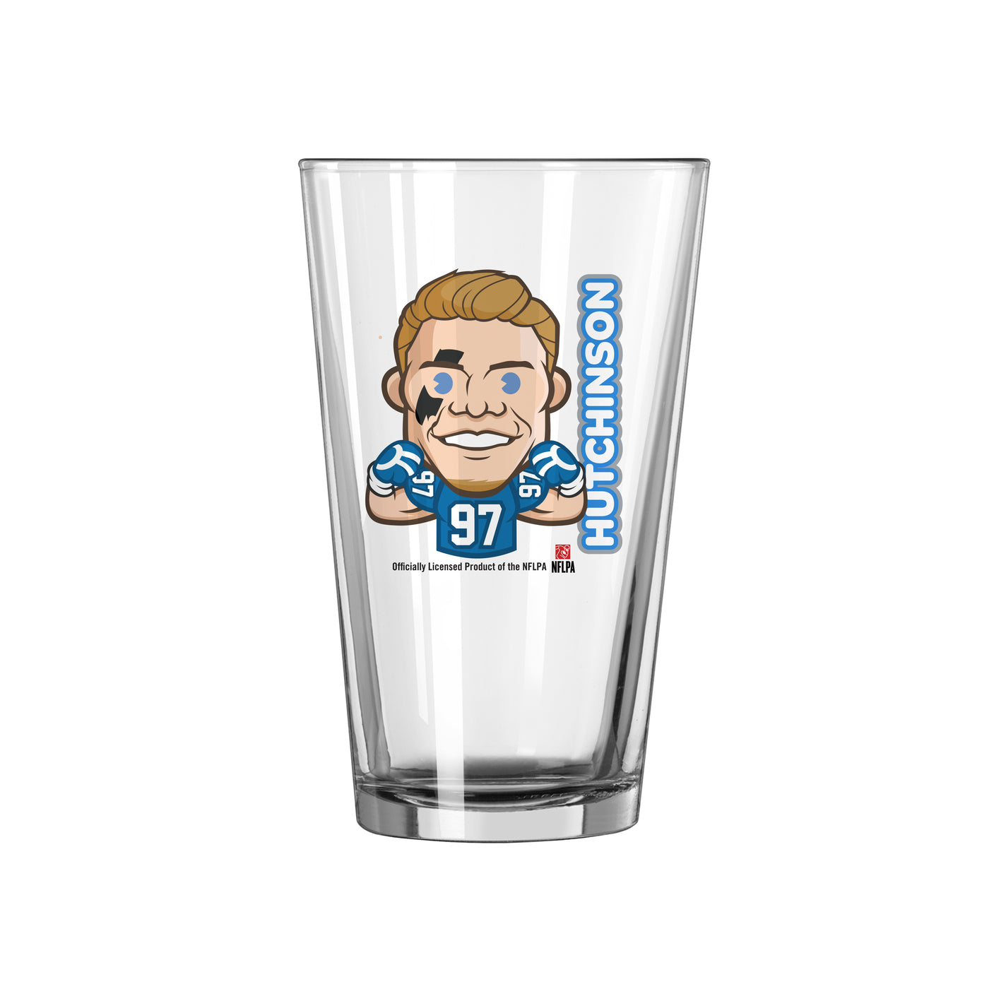 Detroit Lions Aidan Hutchinson Caricature 16oz Pint Glass