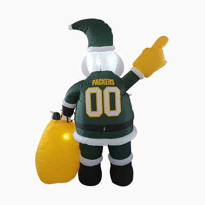 Green Bay Packers Santa Claus Yard Inflatable