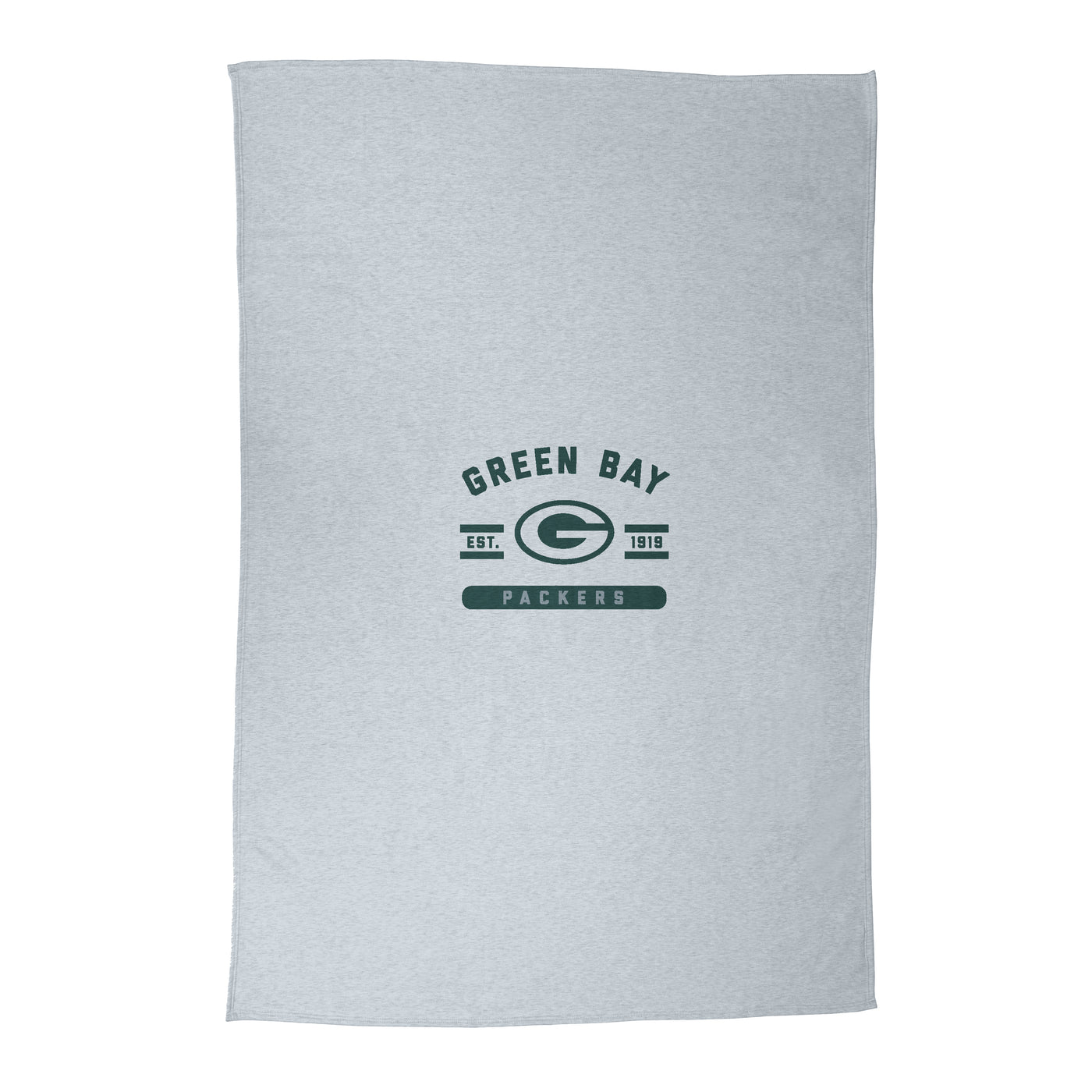 Green Bay Packers Athletic Gray Sublimated Sweatshirt Blanket