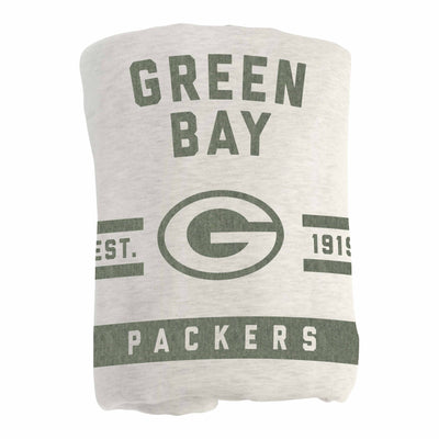 Green Bay Packers Oatmeal Sweatshirt Blanket - Logo Brands