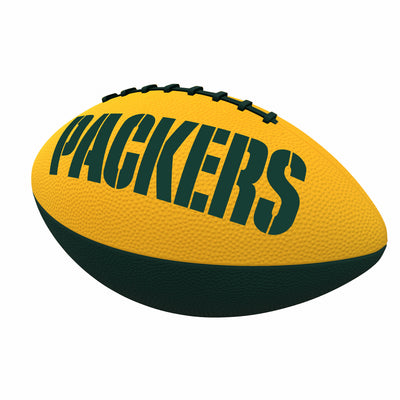 Green Bay Packers Pinwheel Logo Junior-Size Rubber Football