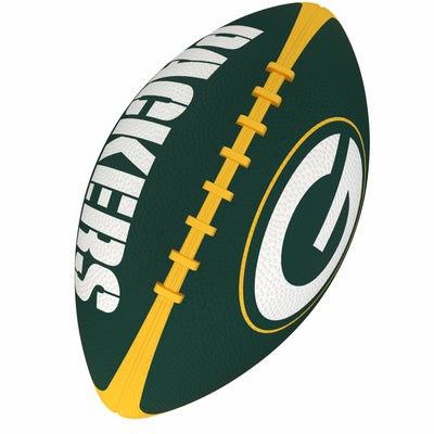 Green Bay Packers Pinwheel Logo Junior-Size Rubber Football