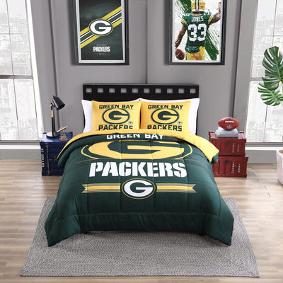 Green Bay Packers Command Comforter Set Full/Queen