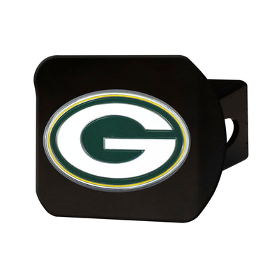 NFL - Green Bay Packers Color on Black Hitch Cover
