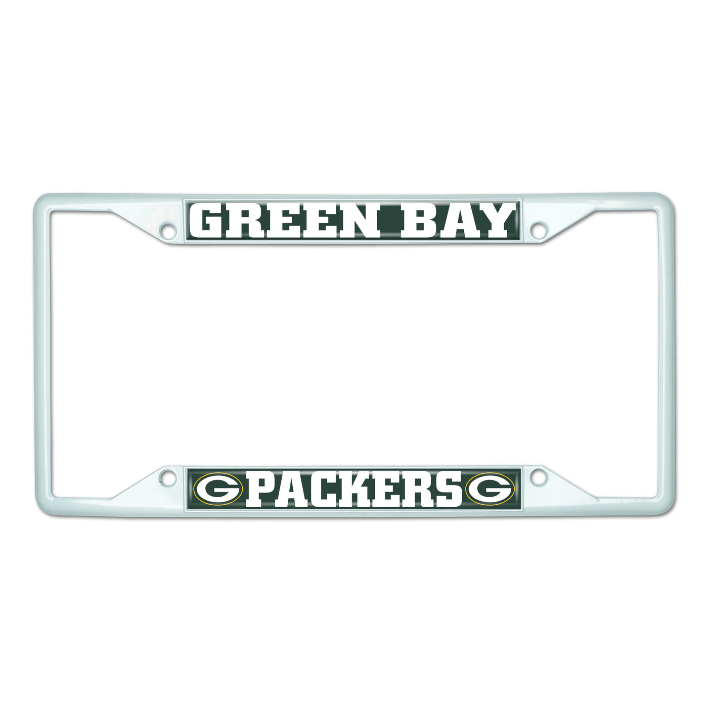 NFL - Green Bay Packers-White License Plate Frame