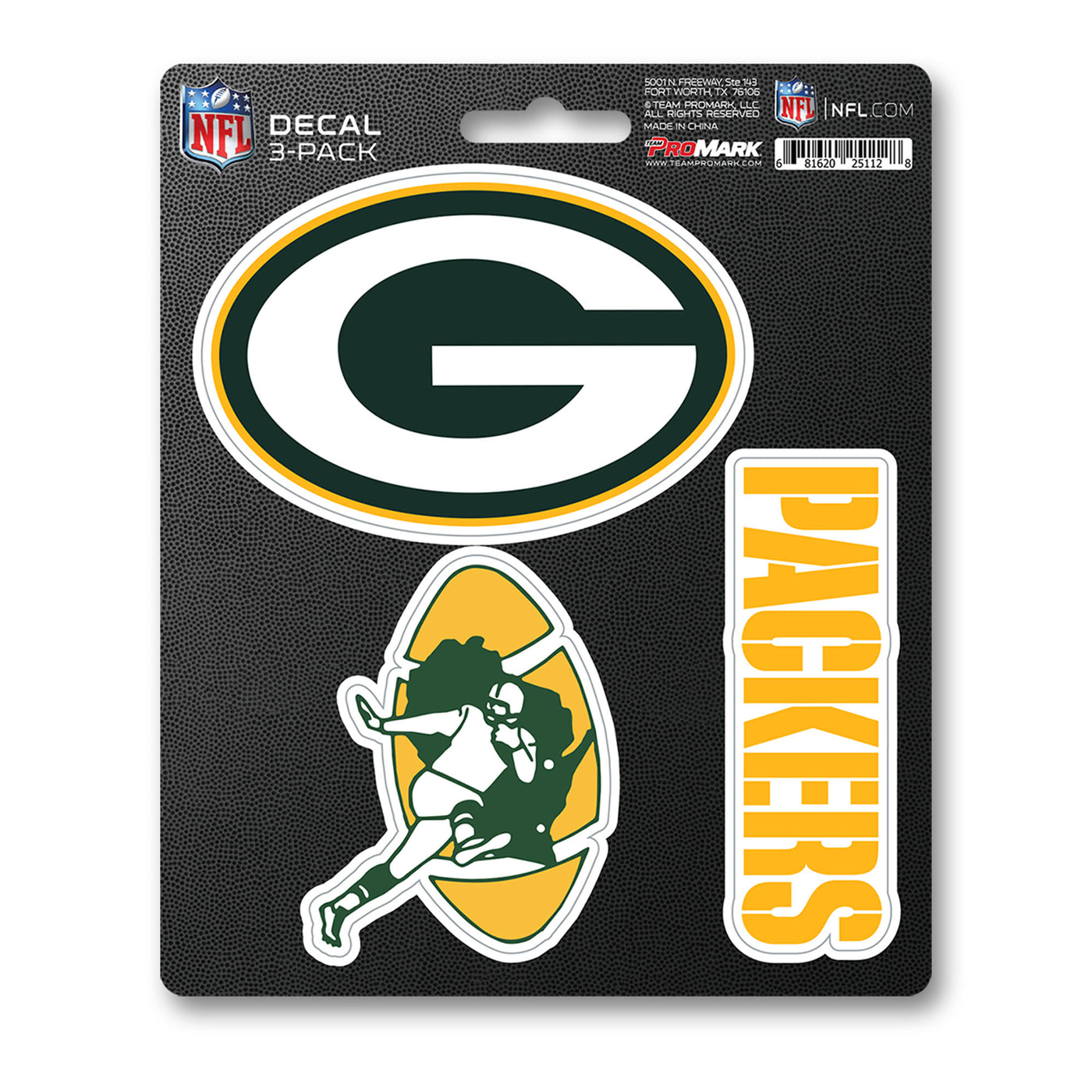 NFL - Green Bay Packers Decal 3-pk