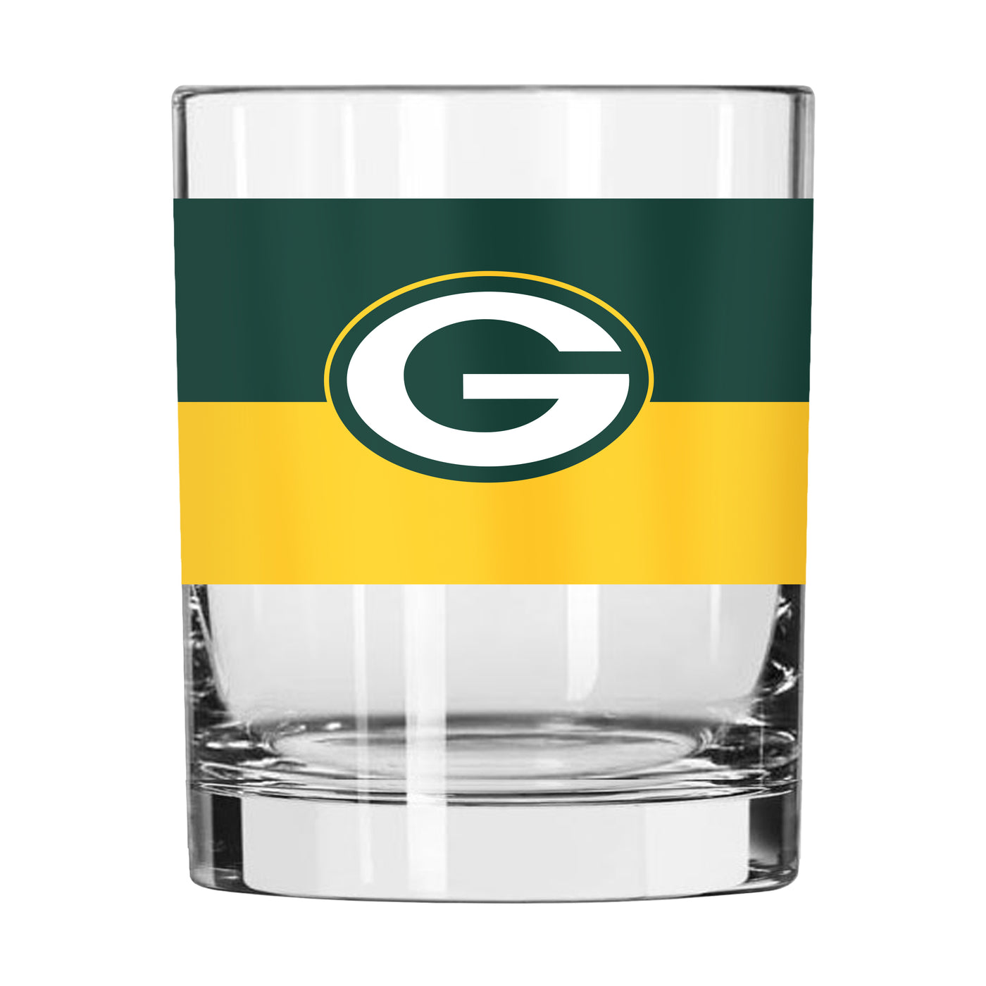 Green Bay Packers 14oz Two Tone Colorblock Rocks Glass