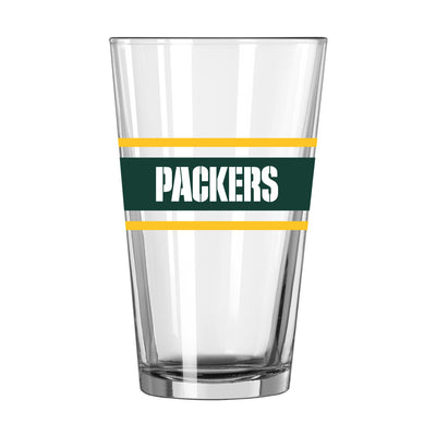 Green Bay Packers 16oz Stripe Pint Glass