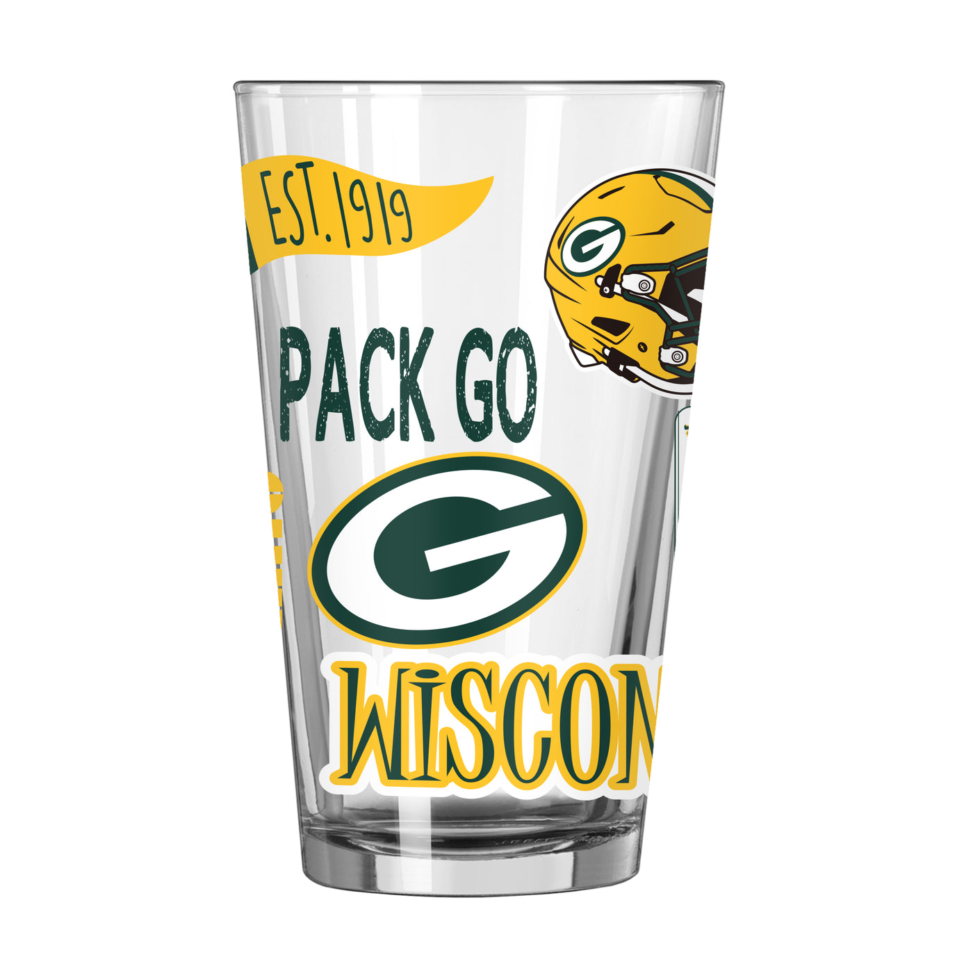 Green Bay Packers 16oz Native Pint Glass