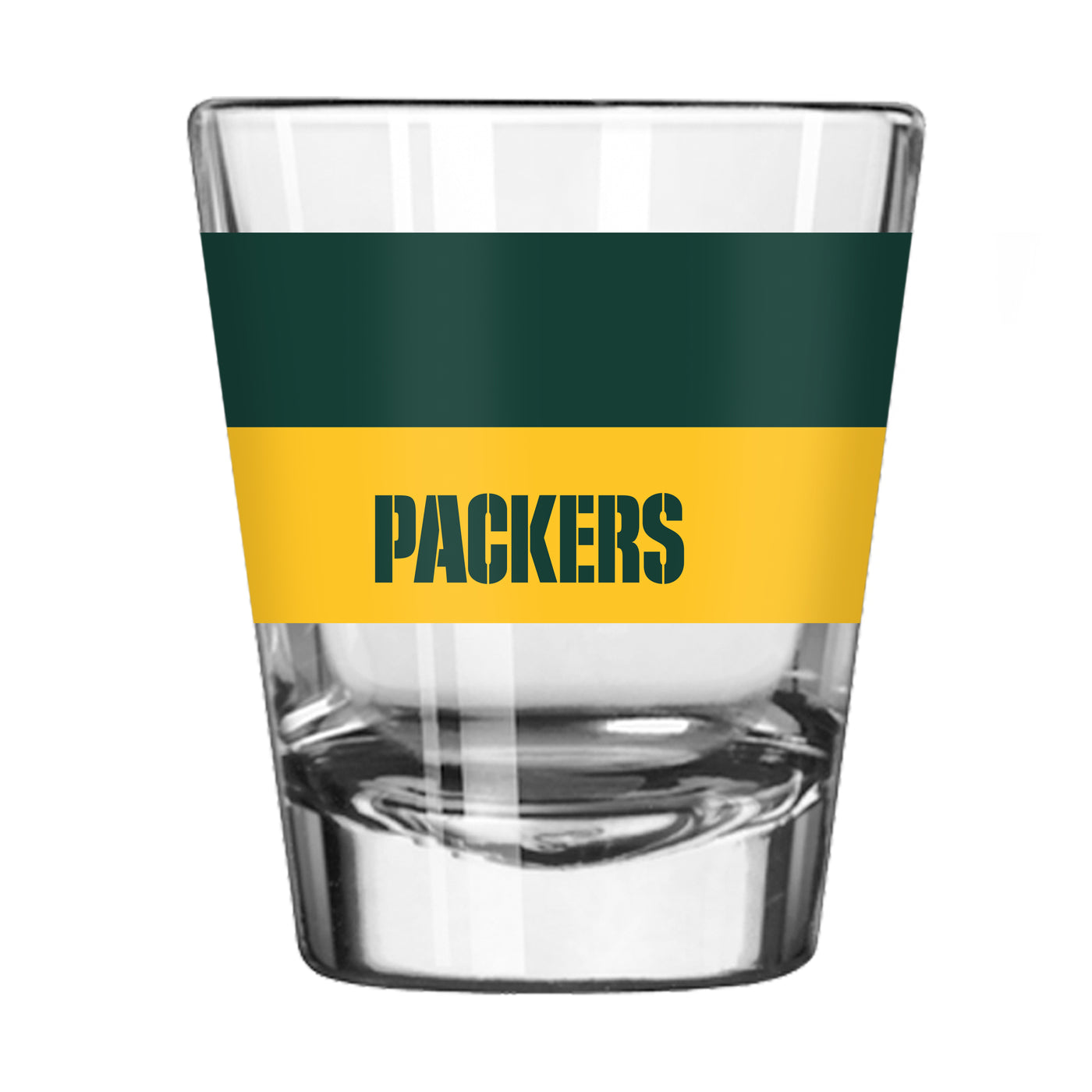 Green Bay Packers 2oz Two Tone Colorblock Shot Glass