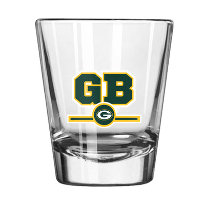 Green Bay Packers 2oz Letterman Shot Glass - Logo Brands