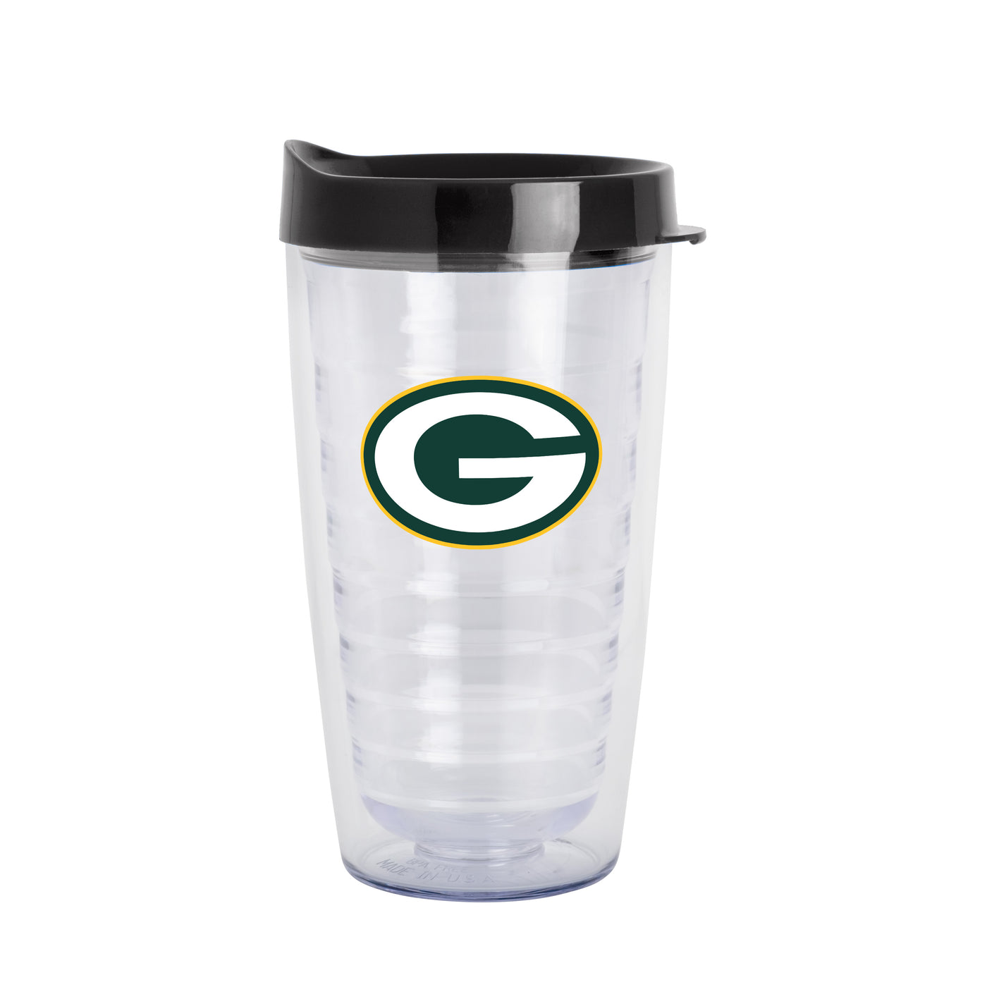 Green Bay Packers 16oz Flipside Dbl Wall Clear Tumbler