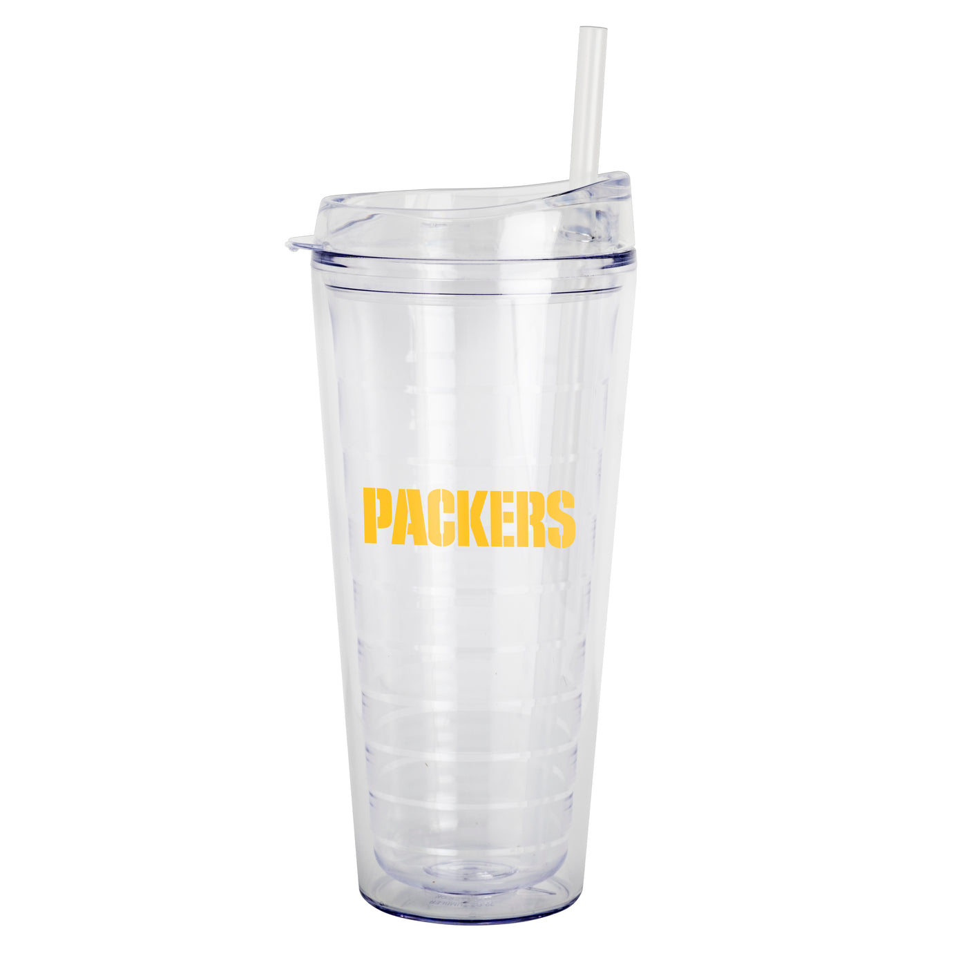 Green Bay Packers 22oz Flipside Dbl Wall Clear Tumbler