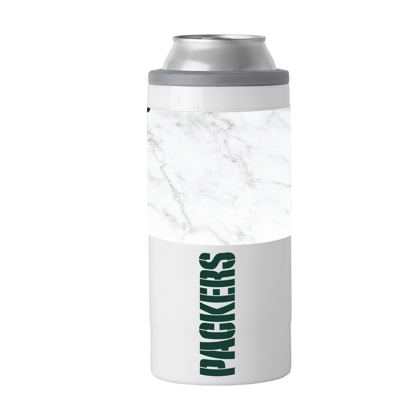 Green Bay Packers Marble 12oz Slim Can Coolie