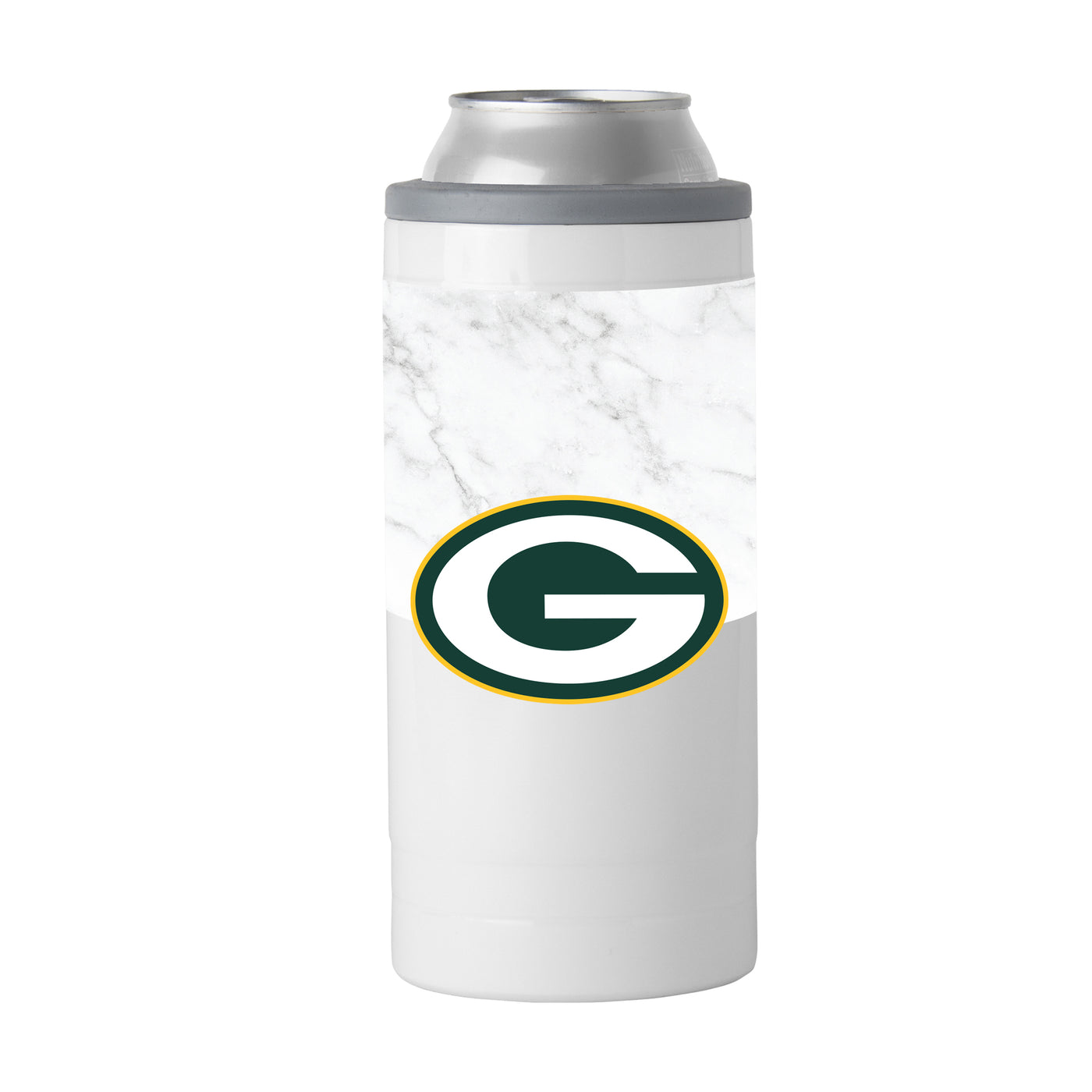 Green Bay Packers Marble 12oz Slim Can Coolie