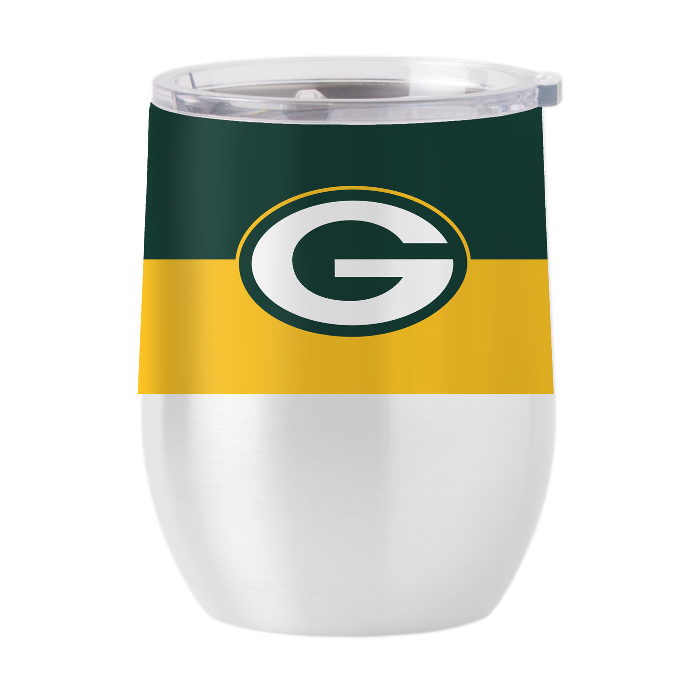 Green Bay Packers 16oz Two Tone Colorblock Stainless Curved Beverage