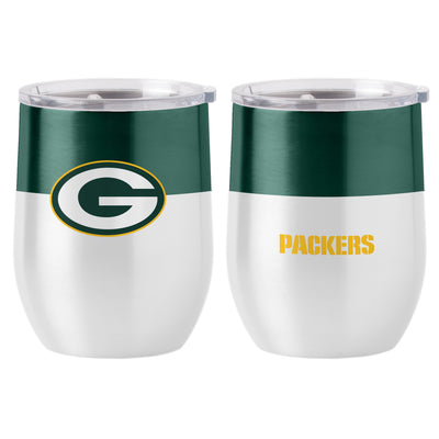 Green Bay Packers 16oz Colorblock Stainless Curved Beverage - Logo Brands