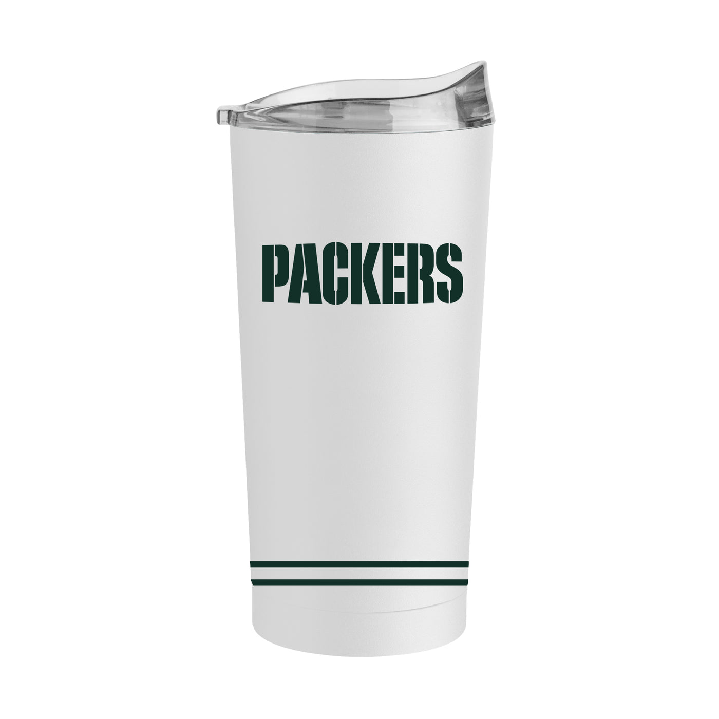 Green Bay Packers 20oz Flipside White Powder Coat Tumbler