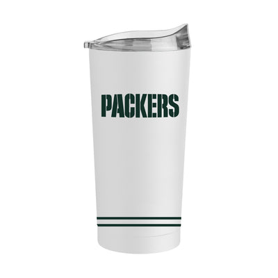Green Bay Packers 20oz Flipside White Powder Coat Tumbler