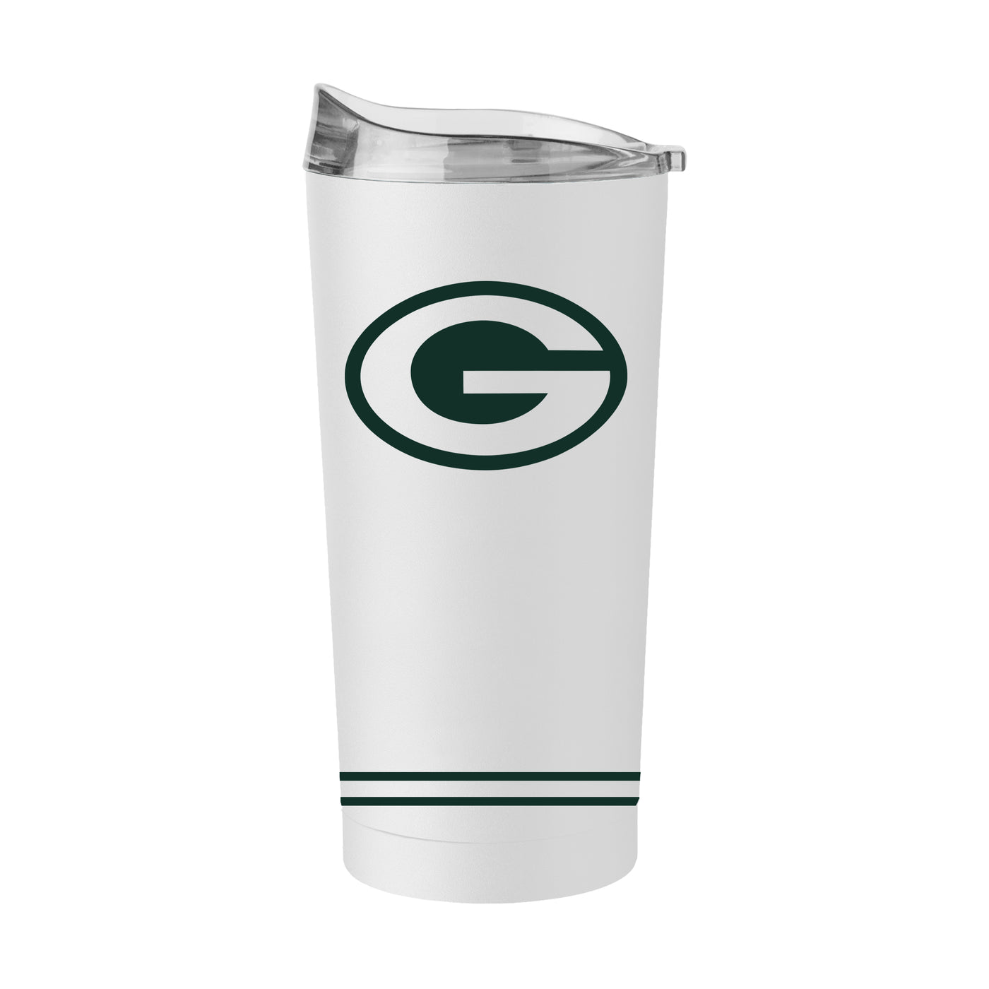Green Bay Packers 20oz Flipside White Powder Coat Tumbler