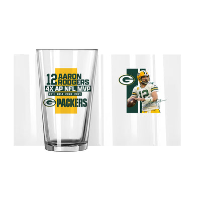 Aaron Rodgers 16oz 2022 MVP Pint Glass