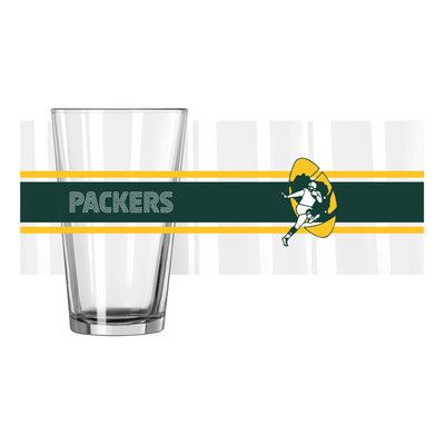 Green Bay Packers Throwback 16oz Stripe Pint Glass