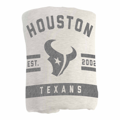 Houston Texans Oatmeal Sweatshirt Blanket - Logo Brands