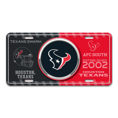 NFL - Houston Texans Embossed Metal License Plate