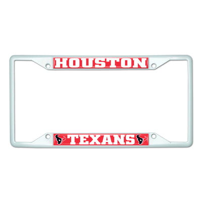 NFL - Houston Texans-White License Plate Frame