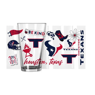 Houston Texans 16oz Native Pint Glass