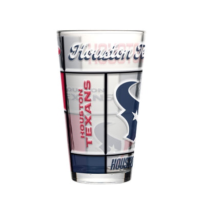 Houston Texans 16oz Quilted Stained Pint Glass