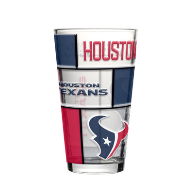 Houston Texans 16oz Quilted Stained Pint Glass
