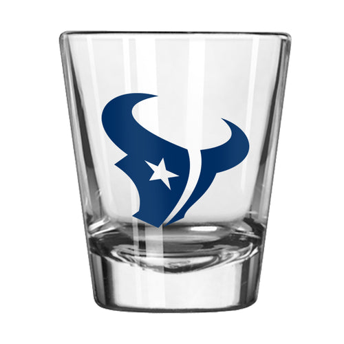 Houston Texans 2oz Gameday shot glass featuring team logo and colors, perfect for football fans and drinkware collection.
