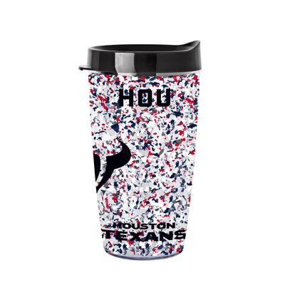 Houston Texans 16oz Terrazzo Dbl Wall Clear Tumbler