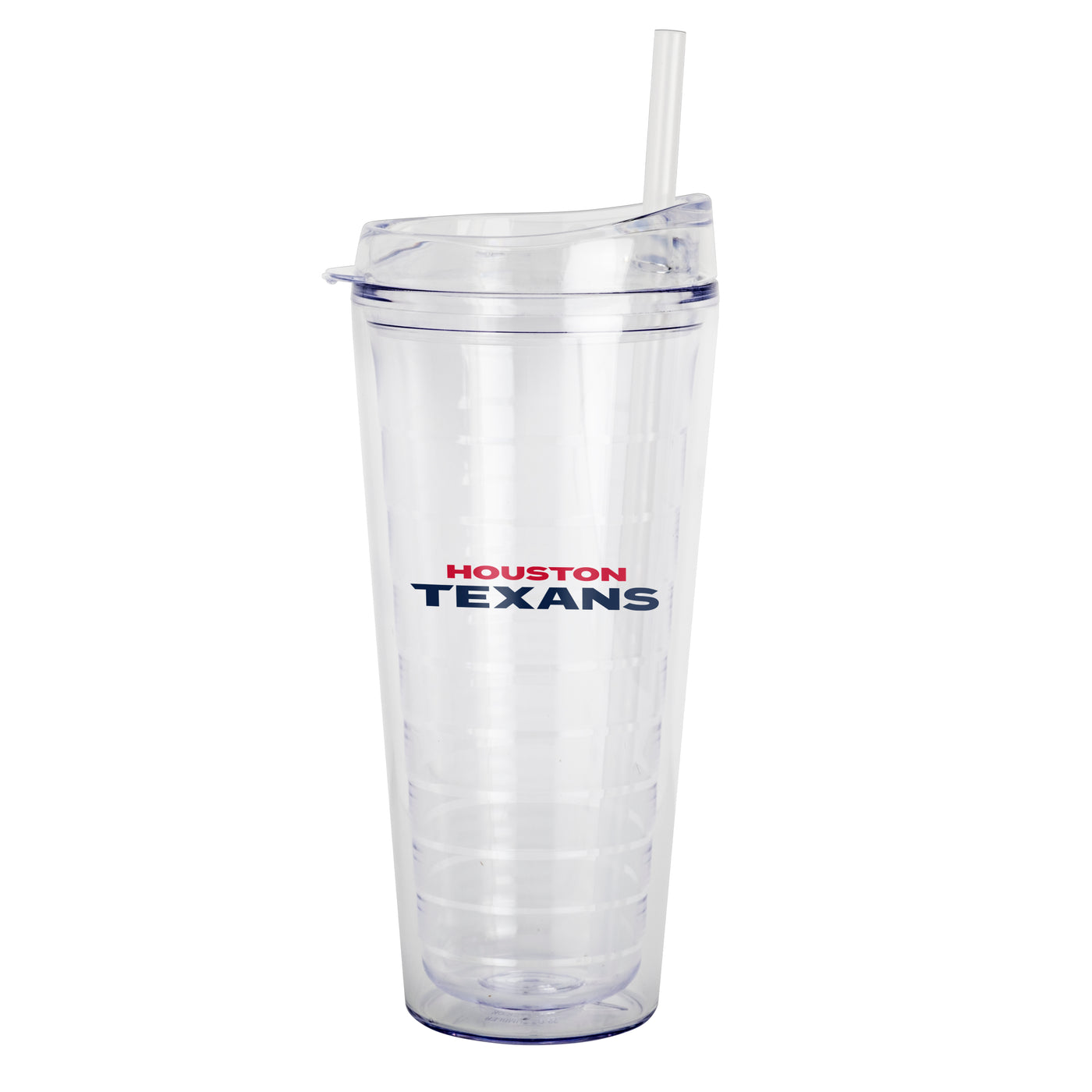 Houston Texans 22oz Flipside Dbl Wall Clear Tumbler